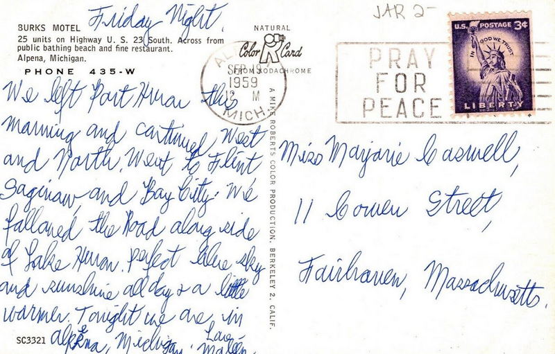 Big Bear Lodge (Burks Motel, Van-D Motel) - Old Postcard (newer photo)